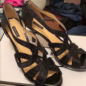 Alex Marie Black Evening Sandals